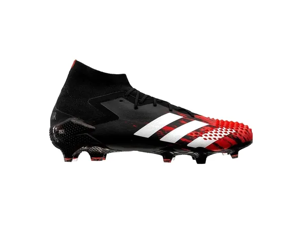 adidas Predator Mutator 20 from 2020 in black, white and red with DEMONSKIN rubber spikes across the forefoot